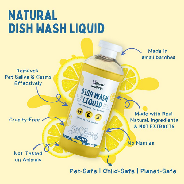 Unleash Wellness Pet Safe Dishwashing Liquid for Dogs and Cats