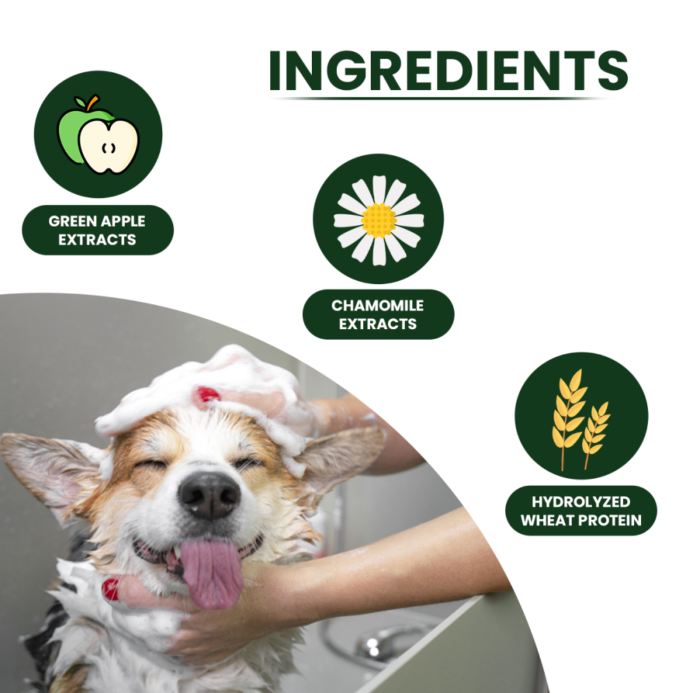 TopDog Premium Green Apple 2 in 1 Shampoo and Conditioner for Dogs and Cats