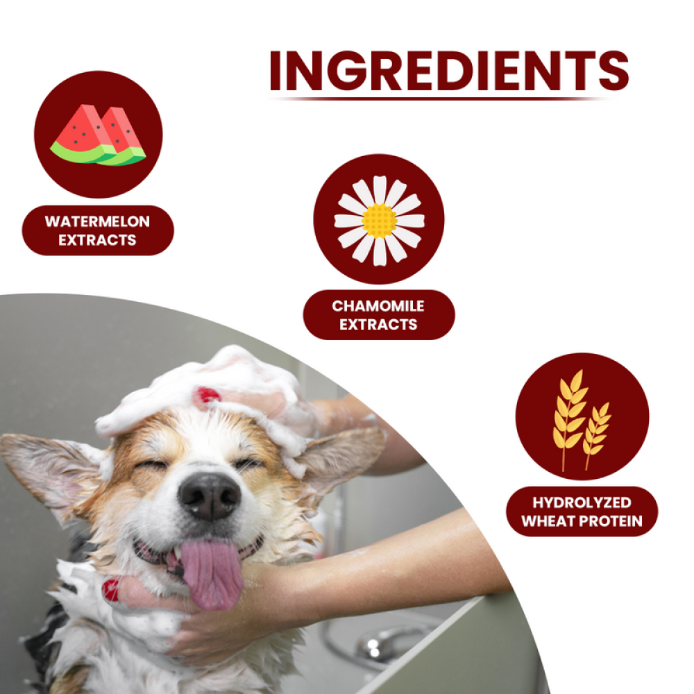 TopDog Premium Watermelon 2 in 1 Shampoo and Conditioner for Dogs and Cats