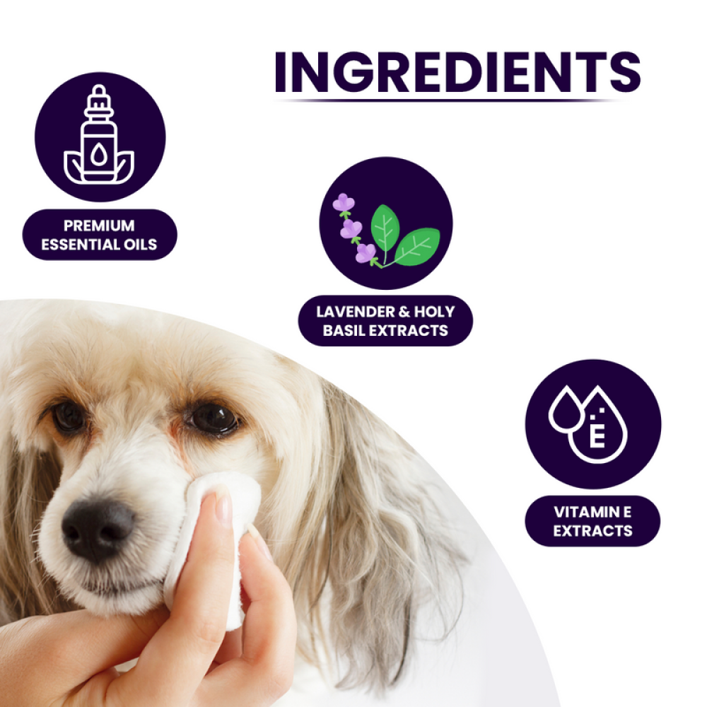 TopDog Premium Lavender Sanitizing Wipes for Dogs and Cats