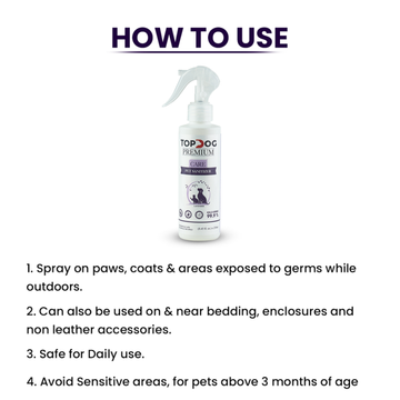 TopDog Premium Lavender Deodorizer and Sanitizer for Dogs and Cats