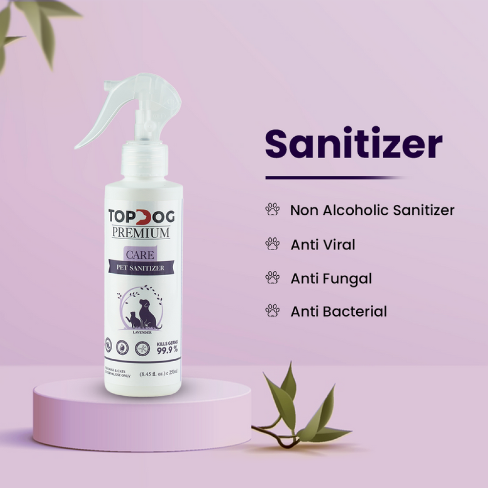 TopDog Premium Lavender Deodorizer and Sanitizer for Dogs and Cats