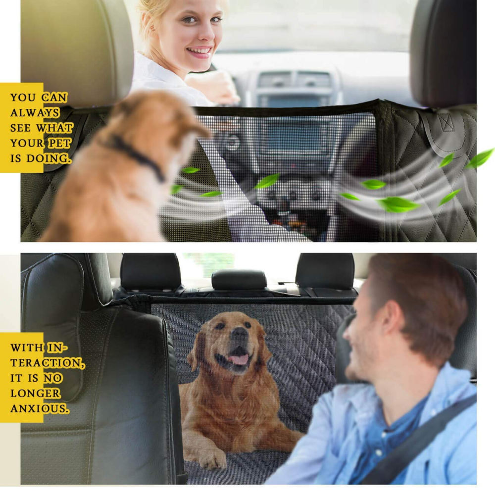 Fluffy's Kozi Pet Hatchback Car Seat Cover for Dogs and Cats (Black) Both-Bedding, Mats & Travel Supplies Fluffy's