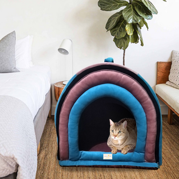 House of Furry Premium Tunnel House for Dogs and Cats (Pink/Sky Blue)