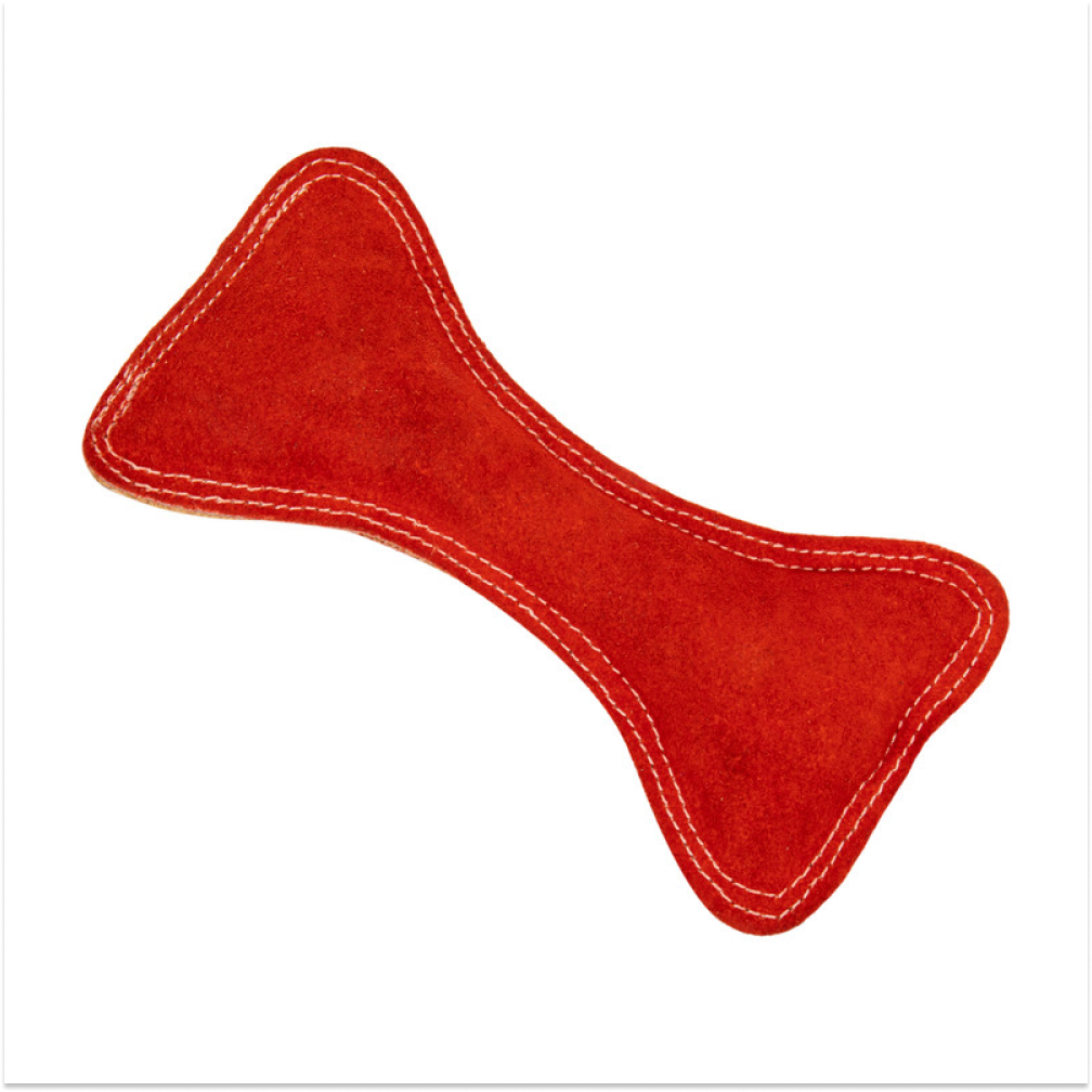 TopDog Premium Red Bone Toy for Dogs and Cats