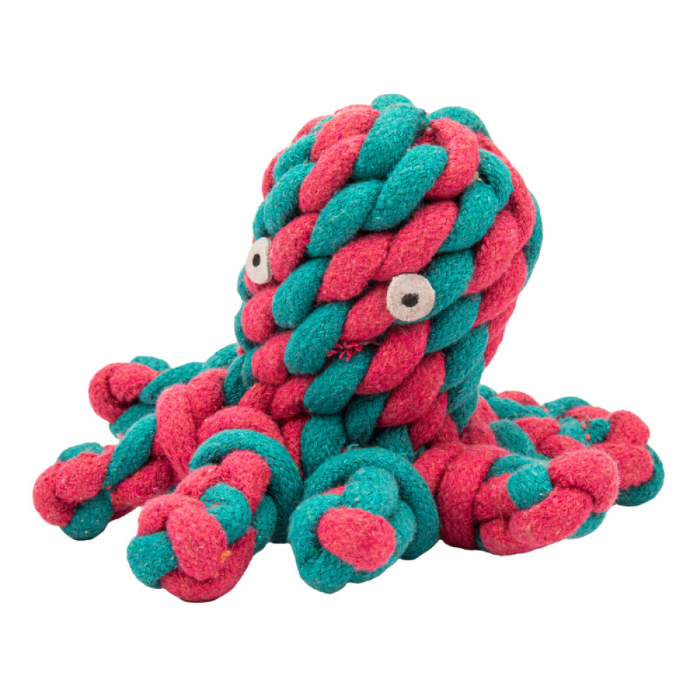 TopDog Premium Ropey Octopus Toy for Dogs and Cats (Blue/Pink)