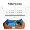 House of Furry Turkish Velvet Bolster Pet Bed Ginni Dogs and Cats (Multicolor) Both-Bedding, Mats & Travel Supplies House of Furry Dropship