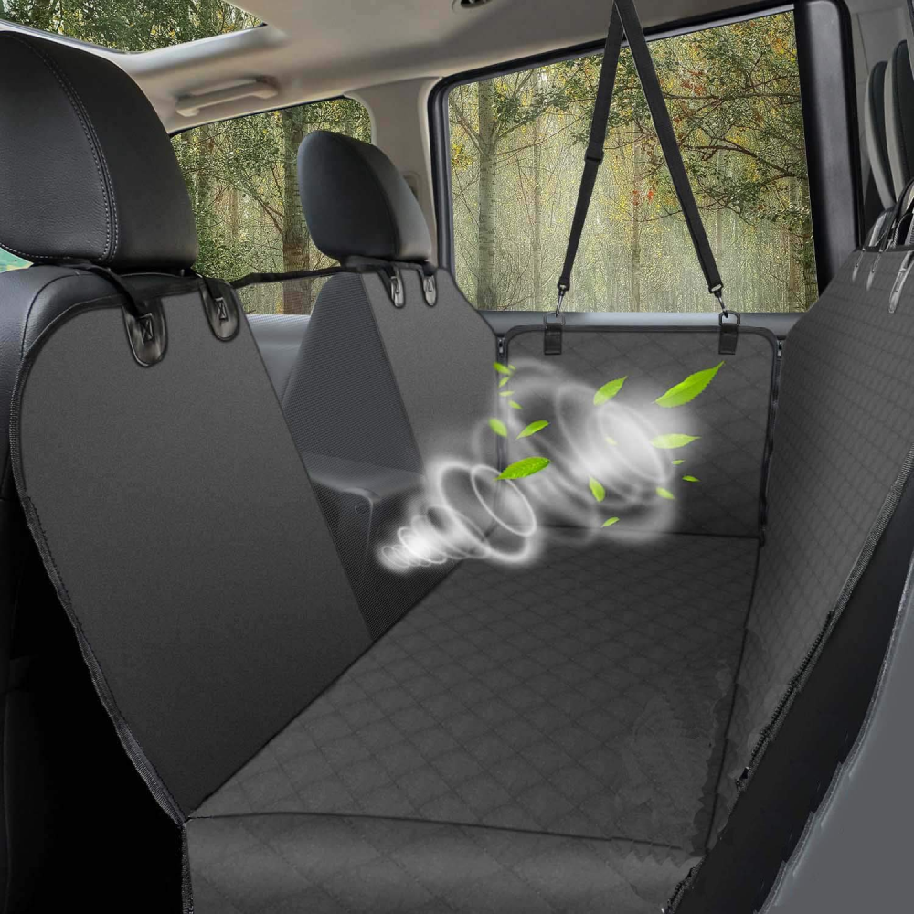 Fluffy's Kozi Pet Hatchback Car Seat Cover for Dogs and Cats (Black) Both-Bedding, Mats & Travel Supplies Fluffy's 54×58in