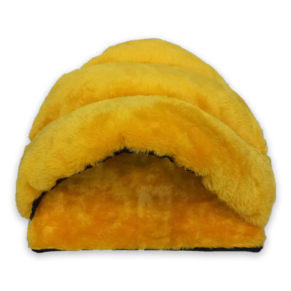 House of Furry Hamster Croissant House for Cats (Yellow)