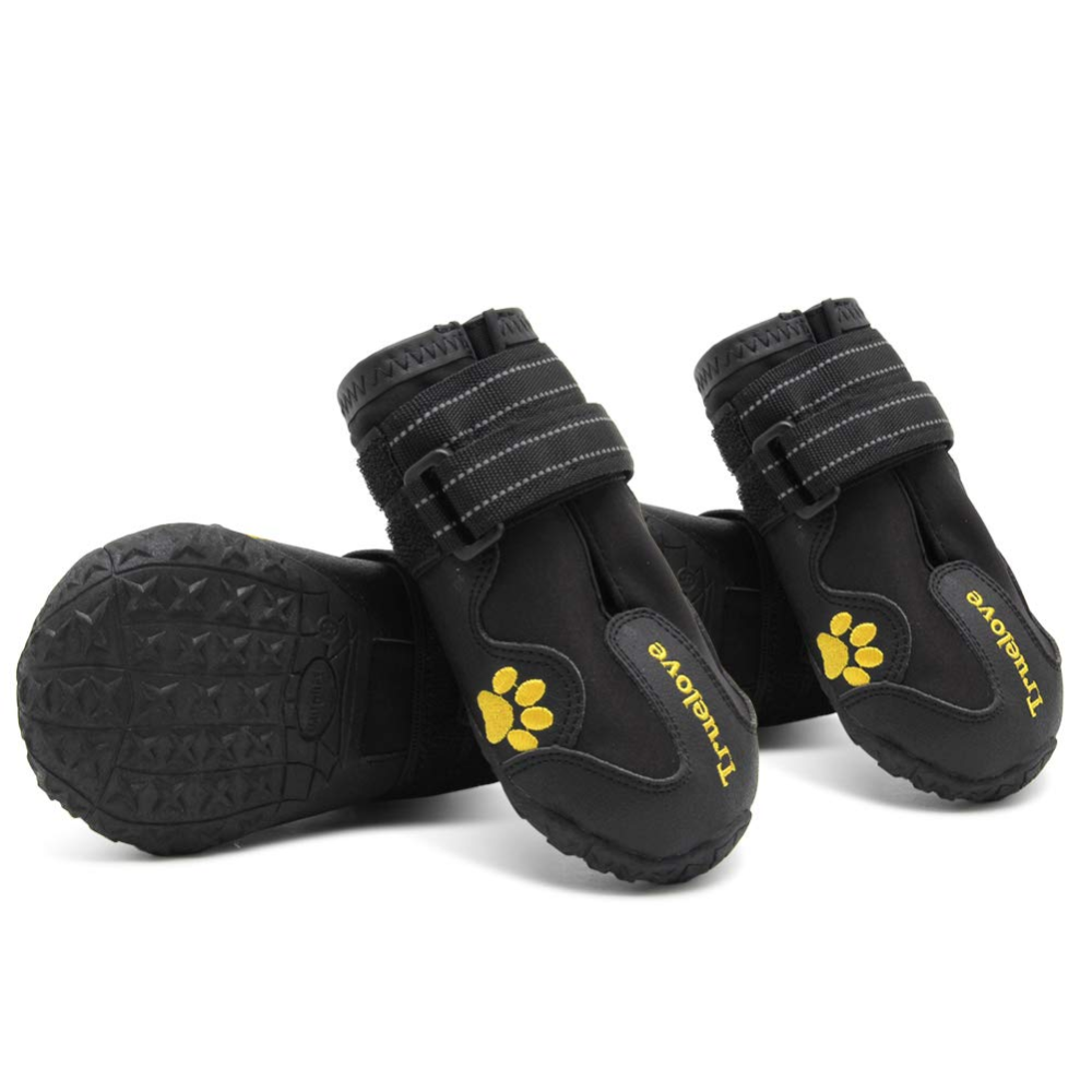 Truelove Waterproof Pet Boots for Dogs (Black, Set of 4) Dogs-Clothing & Accessories True Love 3XL