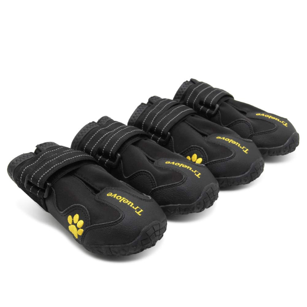 Truelove Pet Boots for Dogs (Black, Set of 4)