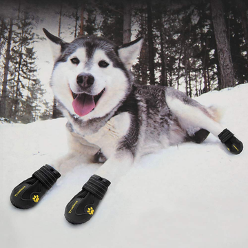 Truelove Waterproof Pet Boots for Dogs (Black, Set of 4)