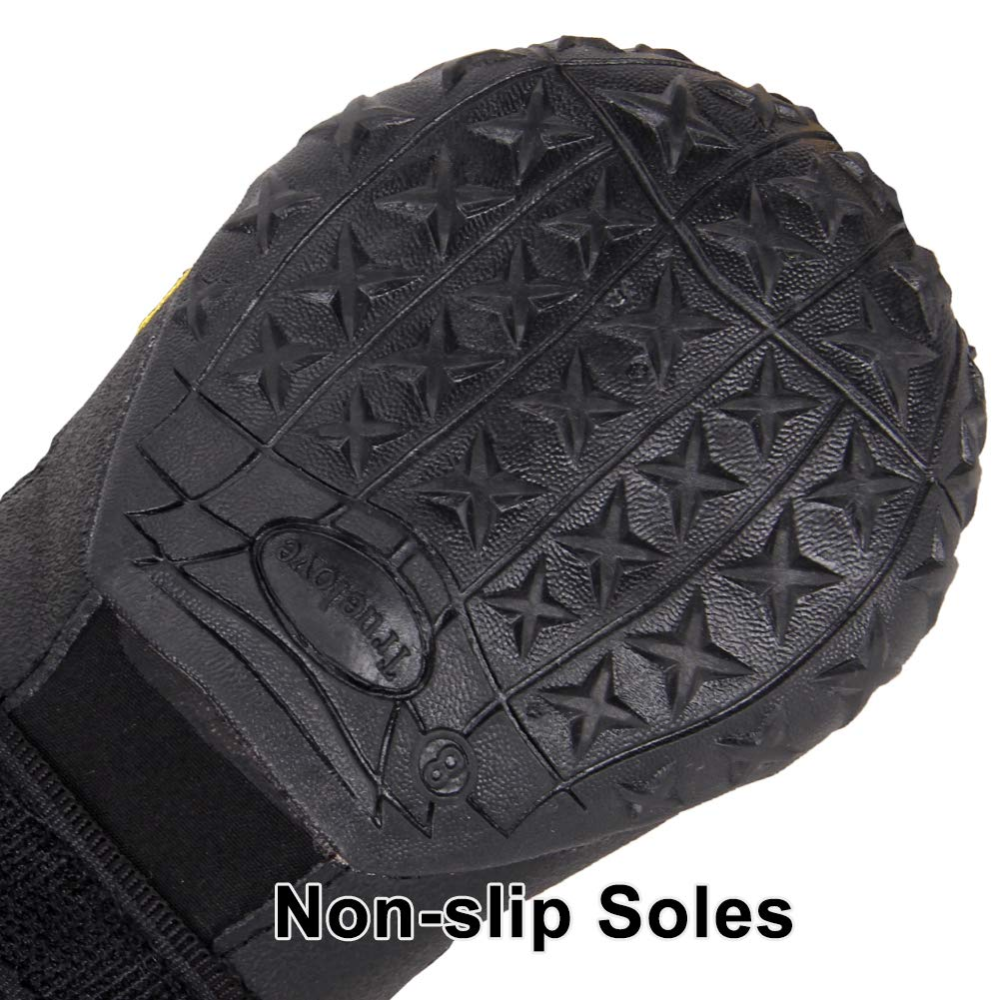 Truelove Waterproof Pet Boots for Dogs (Black, Set of 4) Dogs-Clothing & Accessories True Love