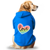 Pawsindia Love Hoodie for Dogs (Blue) Dogs-Clothing & Accessories Pawsindia Dropship XS