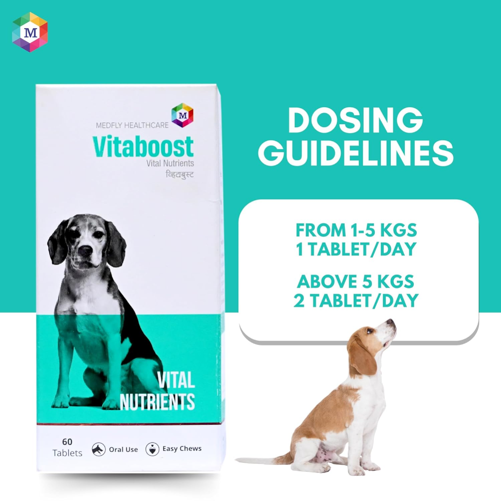 Medfly Healthcare Vitaboost for Dogs and Cats (Pack of 60 Tablets) Both-Pharmacy Medfly Healthcare Pharmacy