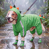 Barkbutler x Fofos Four Leg Dinosaur Raincoat for Dogs (Green) Dogs-Clothing & Accessories Barkbutler