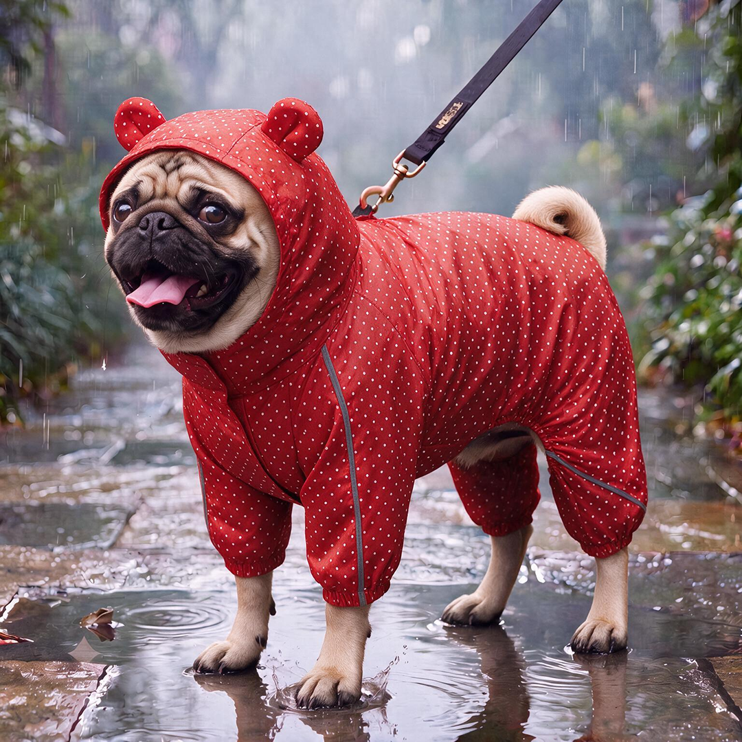 Skatrs Rain Ranger Raincoat for Dogs (Red) Dogs-Clothing & Accessories Skatrs
