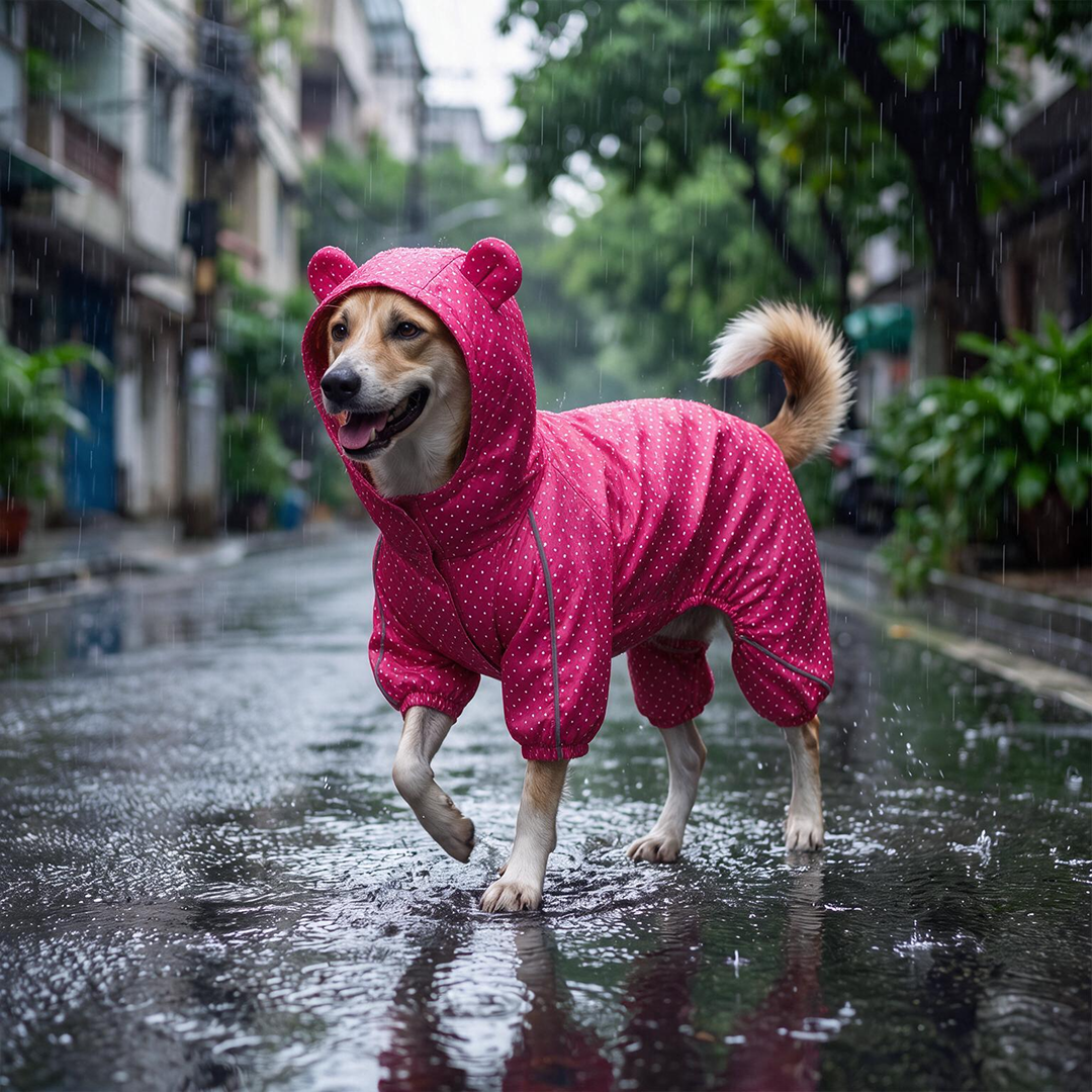 Skatrs RainFlex Raincoat for Dogs (Pink) Dogs-Clothing & Accessories Skatrs
