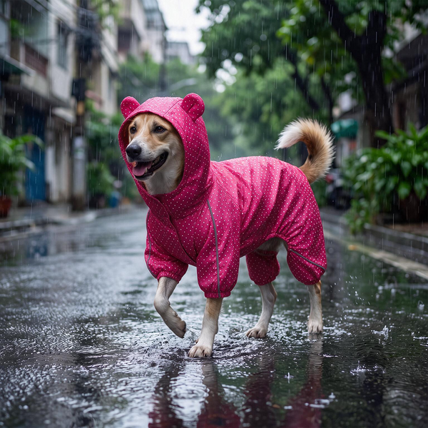 Skatrs RainFlex Raincoat for Dogs (Pink)