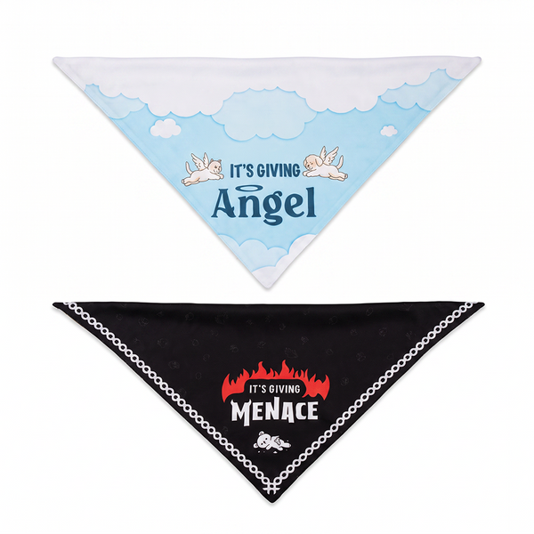 Skatrs Angel/Menace Reversable Bandana for Cats and Dogs
