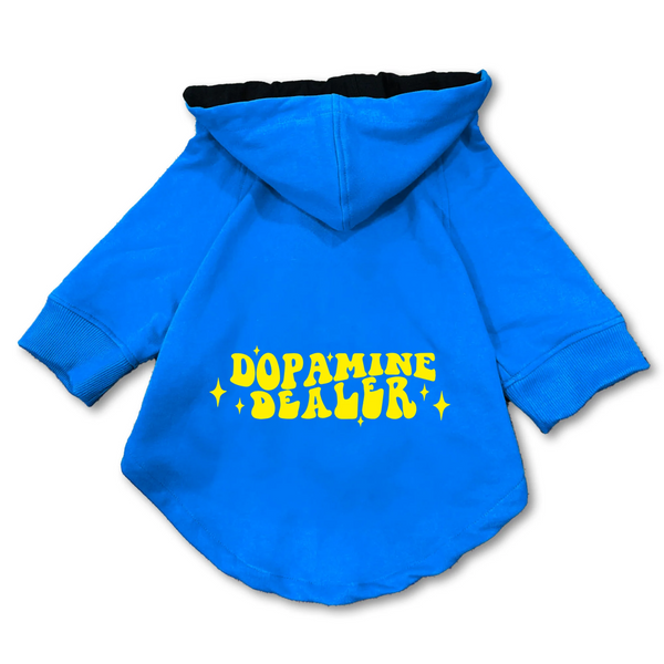 Pawsindia Dopamine Dealer Hoodie for Dogs (Blue)