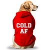 Pawsindia Cold AF Hoodie for Dogs (Red) Dogs-Clothing & Accessories Pawsindia Dropship XL