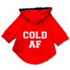 Pawsindia Cold AF Hoodie for Dogs (Red) Dogs-Clothing & Accessories Pawsindia Dropship