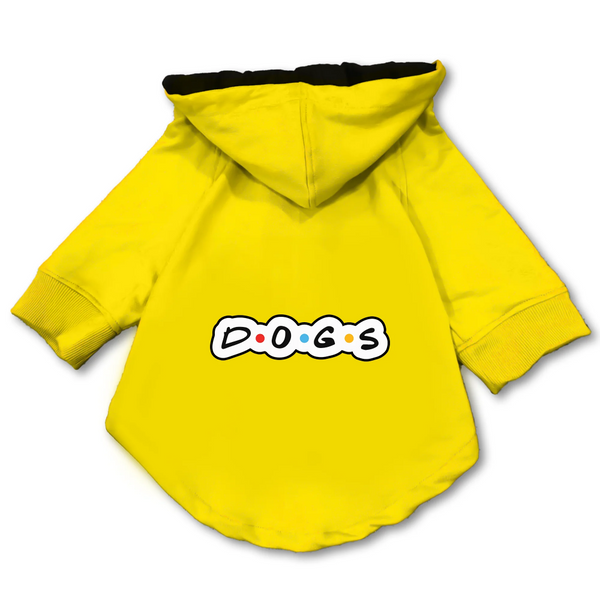 Pawsindia D.O.G.S Hoodie for Dogs (Yellow)