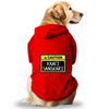 Pawsindia Caution Kaafi Sanskari Hoodie for Dogs (Red) Dogs-Clothing & Accessories Pawsindia Dropship XS