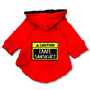 Pawsindia Caution Kaafi Sanskari Hoodie for Dogs (Red) Dogs-Clothing & Accessories Pawsindia Dropship