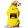 Pawsindia Caution Kaafi Sanskari Hoodie for Dogs (Yellow) Dogs-Clothing & Accessories Pawsindia Dropship XS