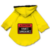 Pawsindia Caution Kaafi Sanskari Hoodie for Dogs (Yellow) Dogs-Clothing & Accessories Pawsindia Dropship
