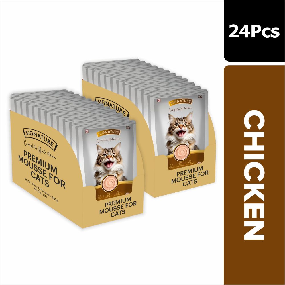 Signature Grain Zero Chicken Mousse Adult Cat Wet Food Cats-Wet Food Signature 24x80g