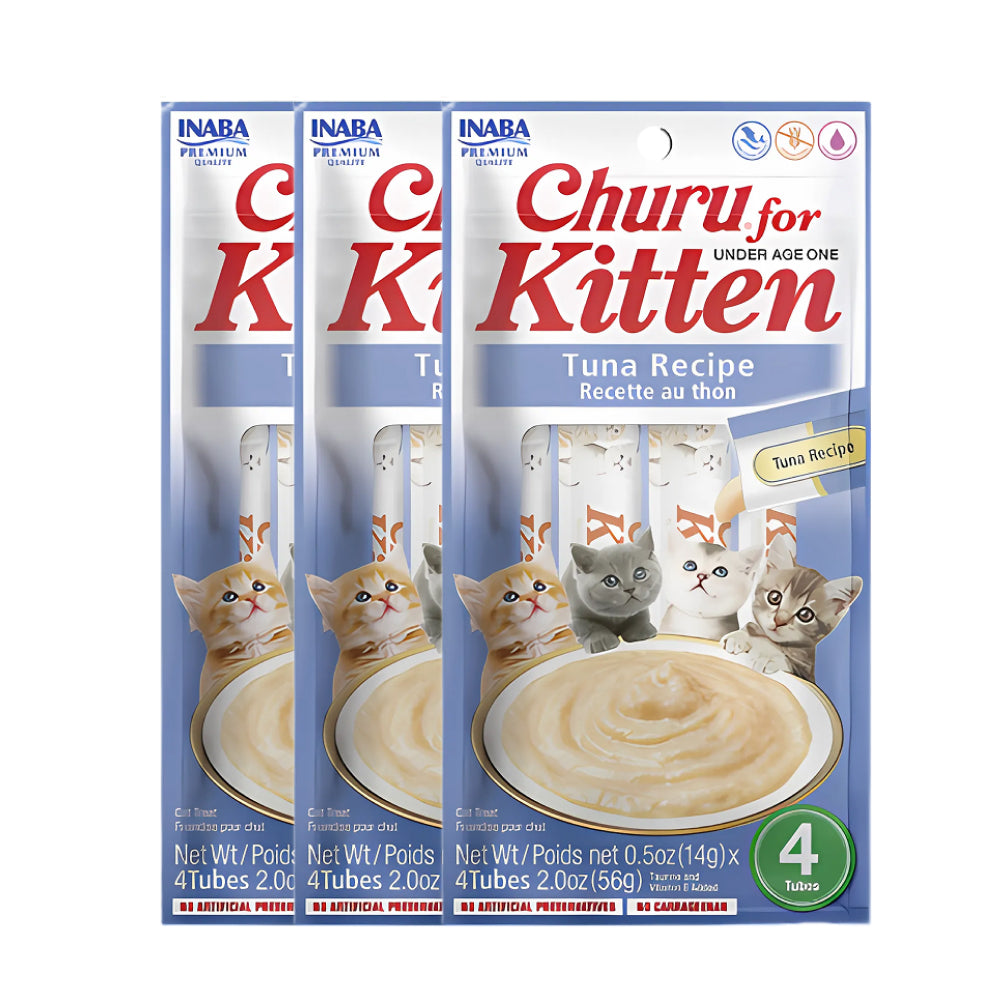 INABA Churu Tuna Recipe Creamy Kitten Cat Treats Cats-Treats & Others INABA 3x56g(4pcs)