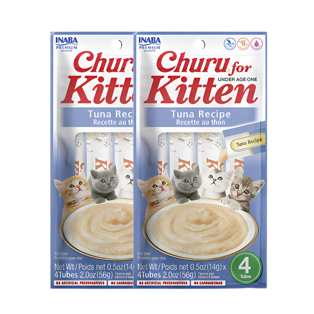 INABA Churu Tuna Recipe Creamy Kitten Cat Treats Cats-Treats & Others INABA 2x56g(4pcs)