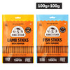 Kennel Kitchen Lamb, Pumpkin, Fish, Turmeric Combo Stick Treats Dog Dog Treats + Others Kennel Kitchen 2x100g