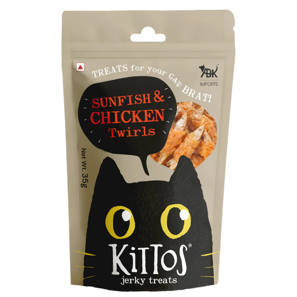 Kittos Purr Fect Sunfish Chicken and Twirls Cat Treats Cats-Treats & Others Kittos 35g