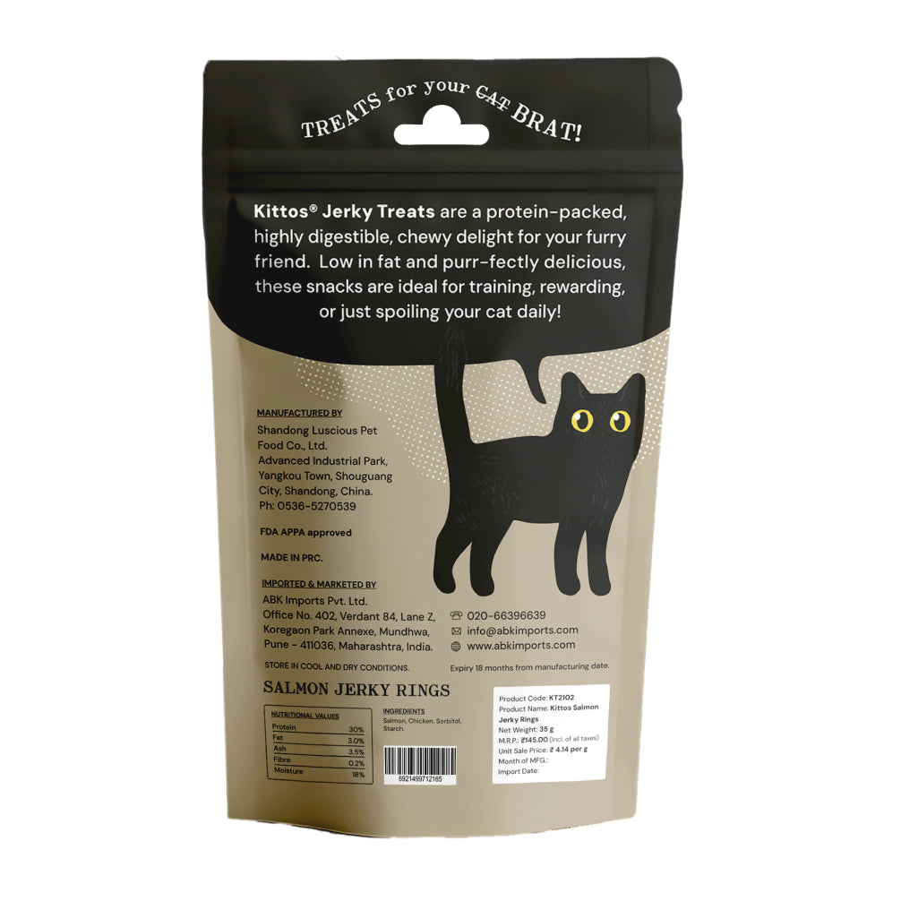 Kittos Purr Fect Salmon Rings Cat Treats Cats-Treats & Others Kittos