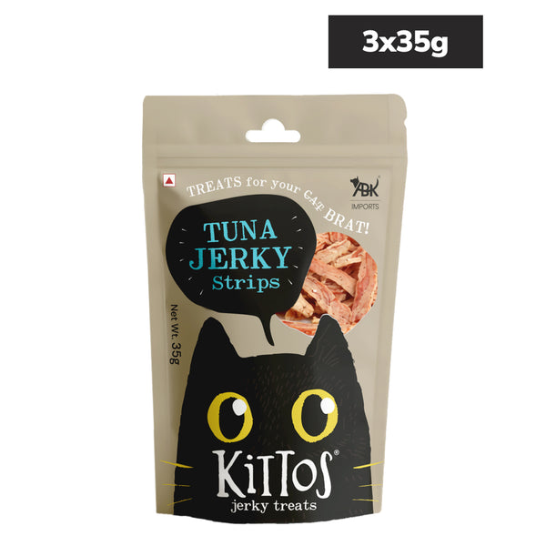 Kittos Purr Fect Tuna Jerky Strips Cat Treats