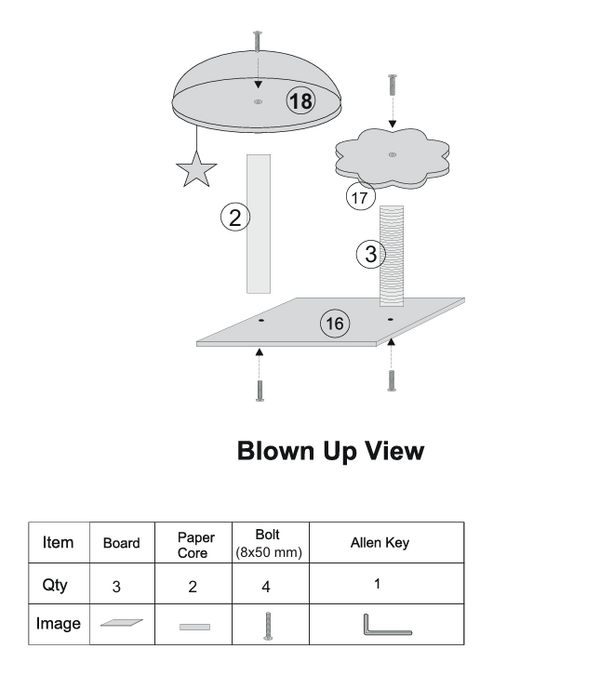 Skatrs Kitty Loft Cat Tree for Cats and Kittens