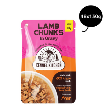 Kennel Kitchen Lamb Chunks in Gravy Puppy & Adult Dog Wet Food (All Life Stage)