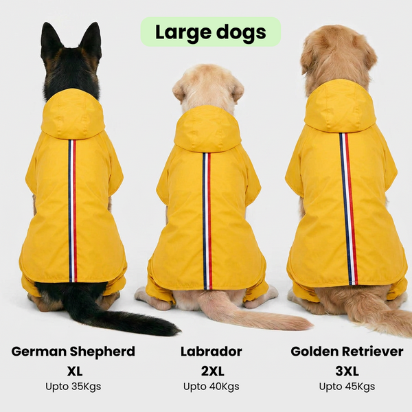 15 Furries Urban Waterproof Raincoat for Dogs (Yellow)