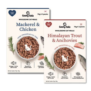 Goofy Tails Mackerel & Chicken and Himalayan Trout & Anchovies Combo Cat Wet Food Cats-Wet Food Goofy Tails