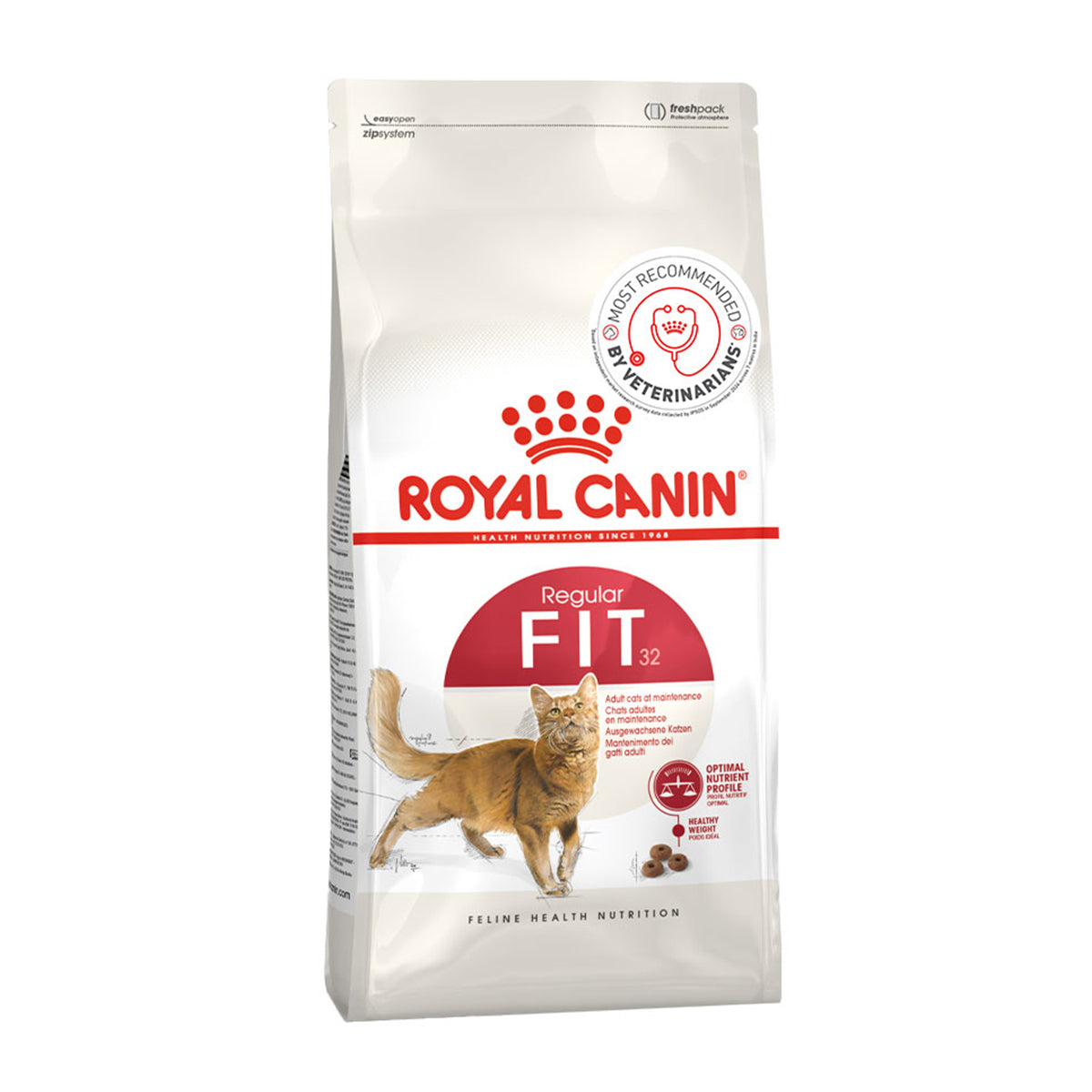 Royal Canin Fit 32 Regular for Adult Cat Dry Food Cats- Dry food Royal Canin 9kg+1kg(Free Inside)