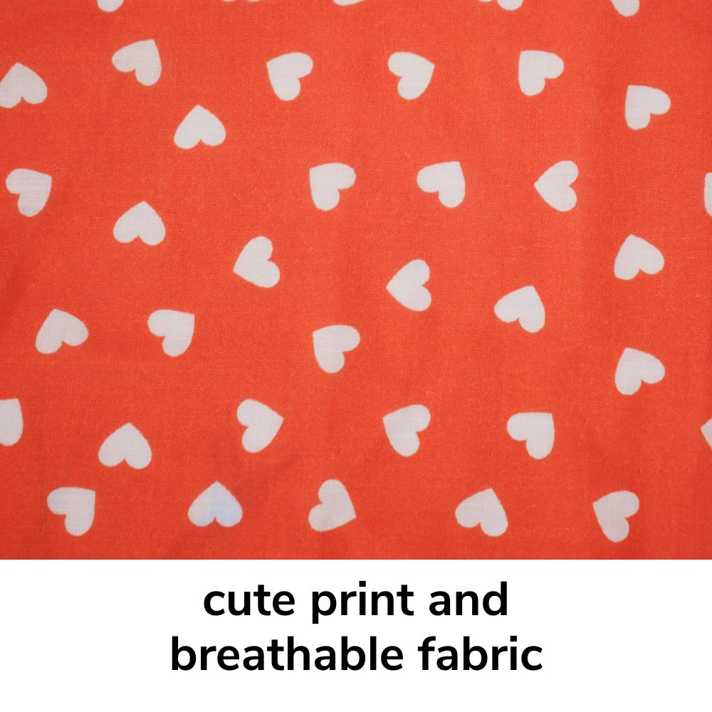 Skatrs All Hearts Printed Dress for Dogs and Cats (Red) Both-Clothing & Accessories Skatrs