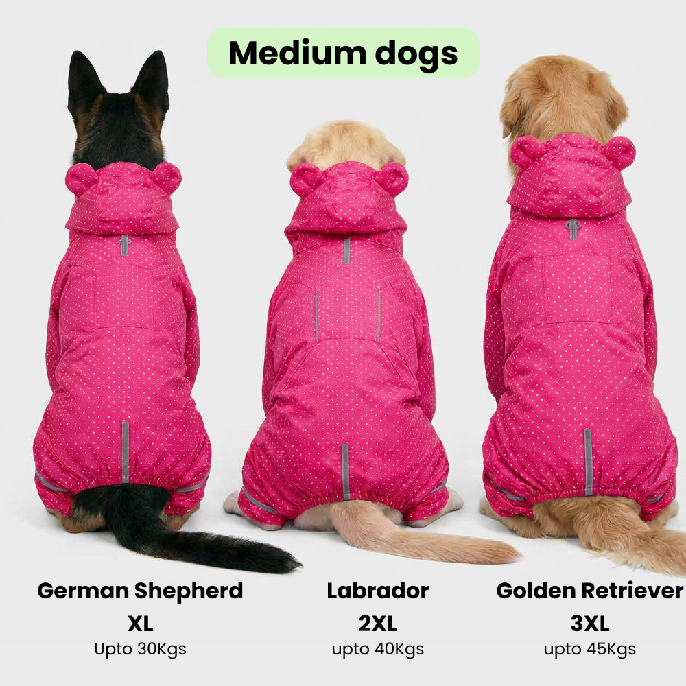 Skatrs RainFlex Raincoat for Dogs (Pink) Dogs-Clothing & Accessories Skatrs