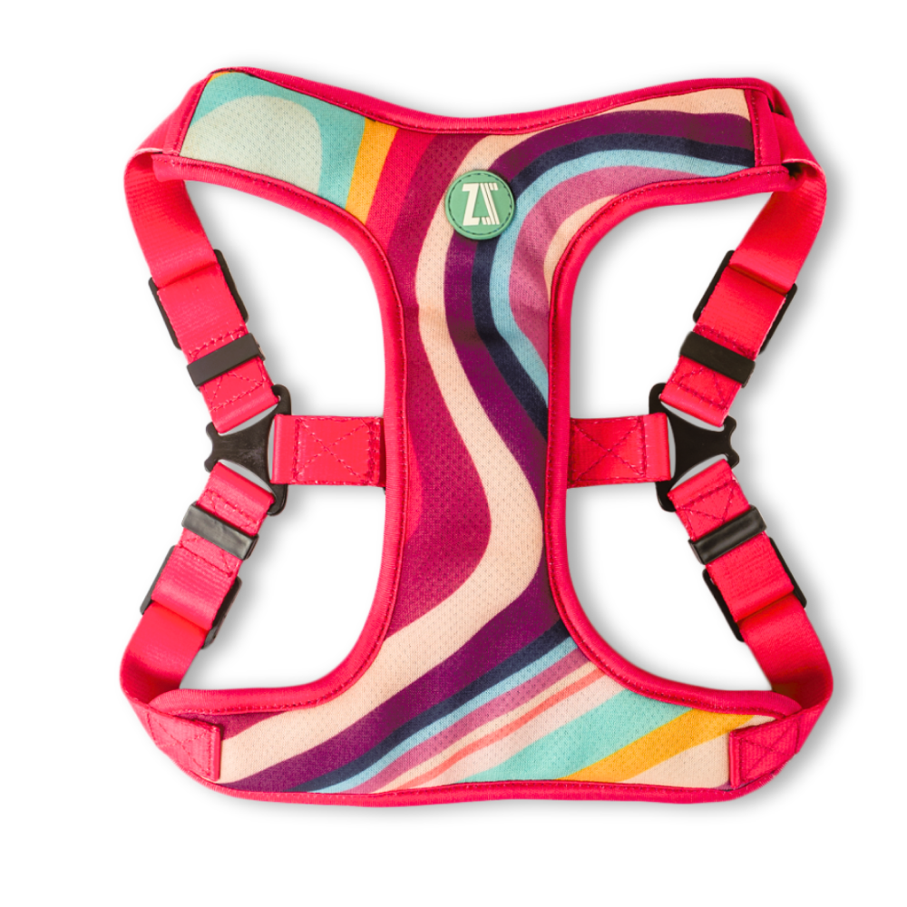 Zoomiez Adjustable Swirl Printed Step in Mesh Harness for Dogs