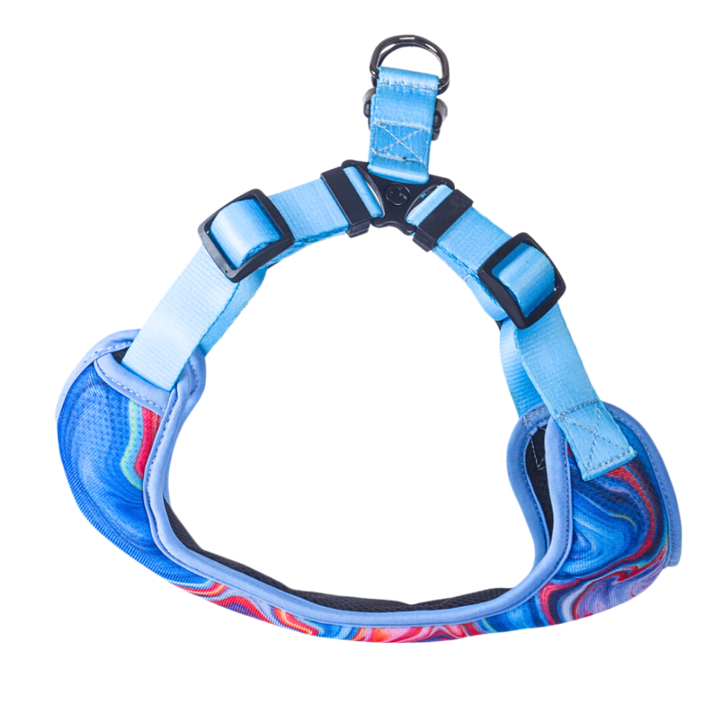 Zoomiez Adjustable Fuild Printed Step in Mesh Harness for Dogs