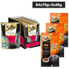 Sheba Katsuo Pate Wet Food and Duo Tuna & Chicken, Salmon & Tuna, Chicken & Salmon Crunchy Treats Combo for Adult Cat Exclusive Combo Sheba 84x70g+3x45g