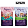 Purrfeto Chicken & Ocean Fish Kitten and Chicken & Rice Combo Kitten Cat Dry Food Cats- Dry food Purrfeto 7kg+7kg